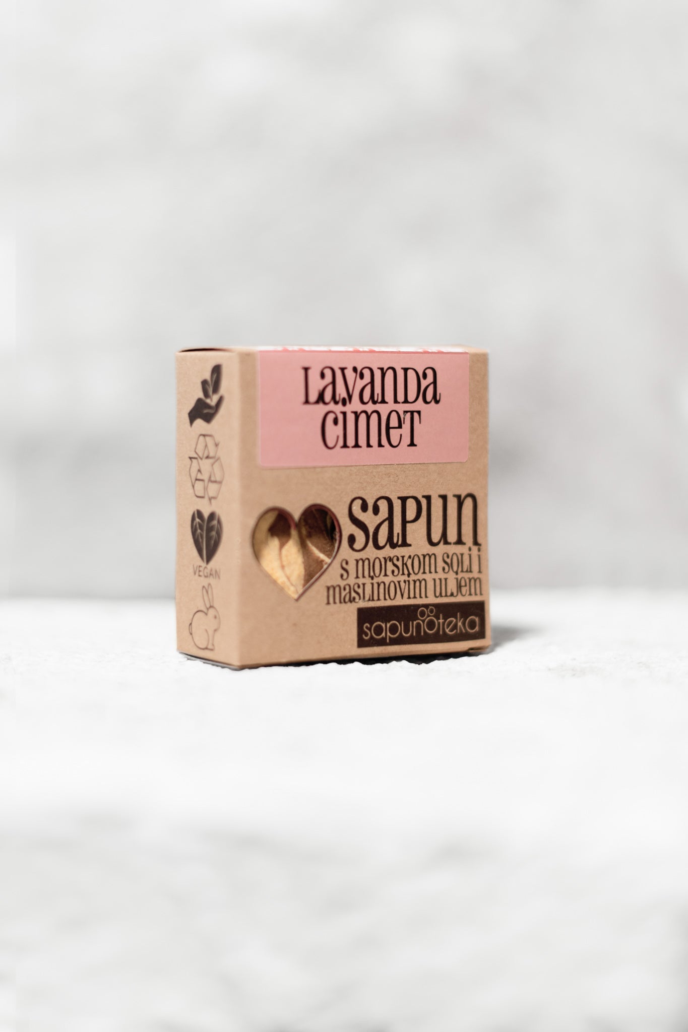 Sea Salt Soap Lavender & Cinnamon (heart shaped)